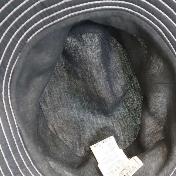 Hermes Cotton Linen Hat Black and White 57 main image 7